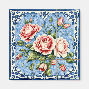 blush roses of Lisbon magnet