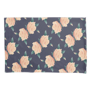 Blush Roses Pattern Custom Pillowcase