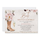 Blush Rustic Boots Brunch Bubbly Bridal Shower