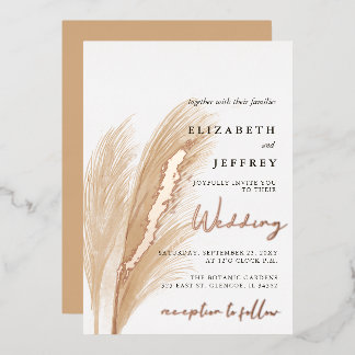 Blush Rustic Earthy Neutral Boho Pampas Wedding