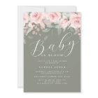 Blush Sage Floral Girl Baby In Bloom Baby Shower