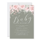 Blush Sage Floral Girl Baby In Bloom Baby Shower