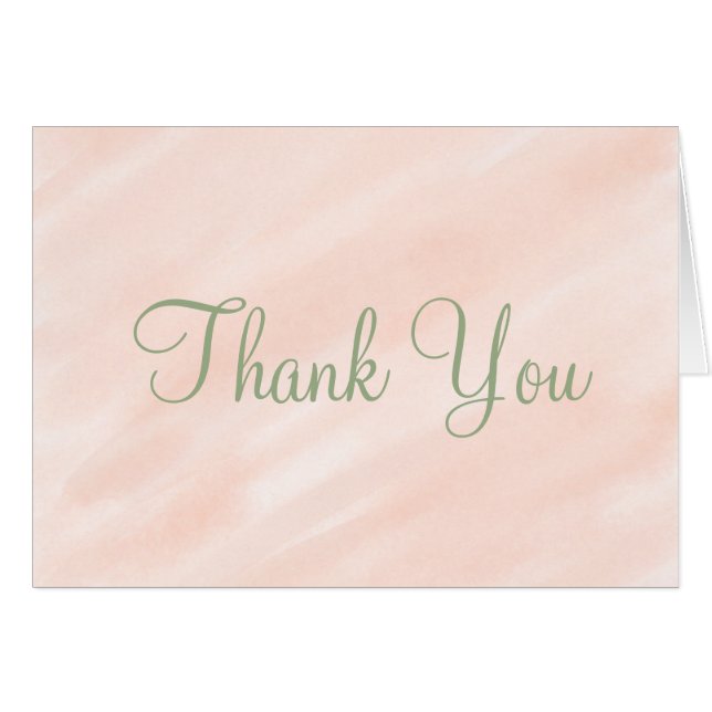 Blush Sage Green Watercolor Wedding (Front Horizontal)