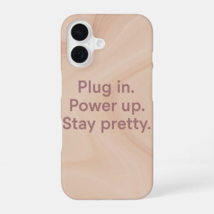 Blush & sand Plug In Ai art iPhone 16 Case