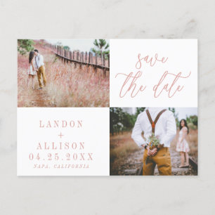 Blush Save the Date Postcard