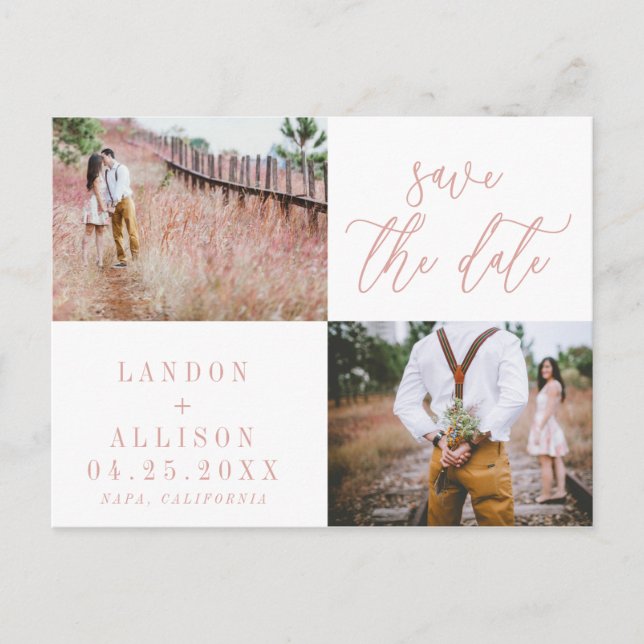 Blush Save the Date Postcard (Front)