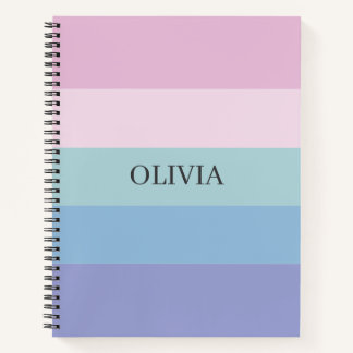 Blush Sky Pastel Olivia Name Notebook