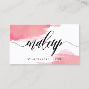 Blush Smudges - Calligraphy Makeup Artist Business Card