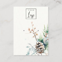 Blush Snow Winter Berries Logo Earring Stud Holder