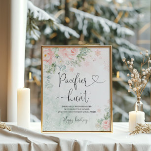 Blush snowflakes Pacifier hunt game Poster