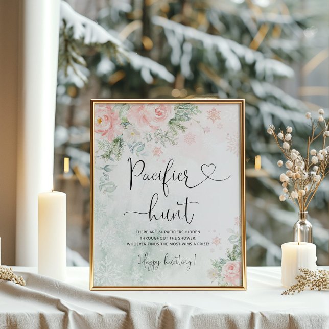 Blush snowflakes Pacifier hunt game Poster (Creator Uploaded)