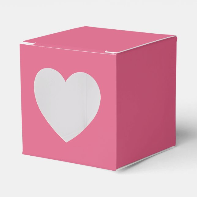 Blush (solid colour)  favour box (Front Side)