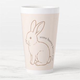 Blush Some Bunny Loves You Sketch Latte Mug