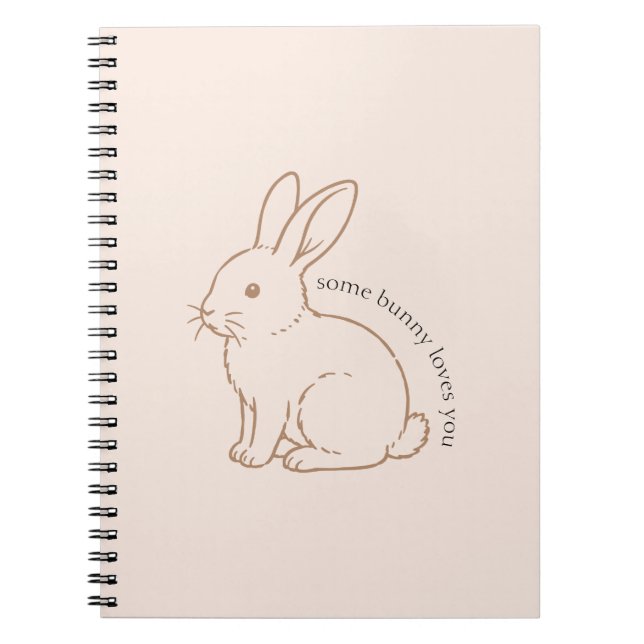 Blush Some Bunny Loves You Sketch Notebook (Front)