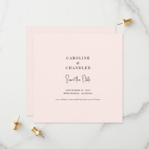 Blush Square Wedding Save the Date