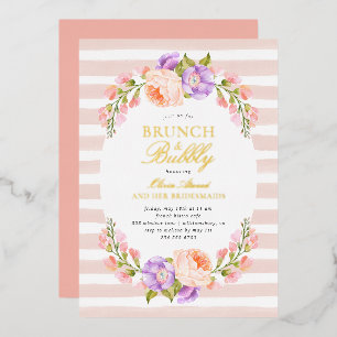 Blush Stripe and Bloom Bridal Brunch and Bubbly