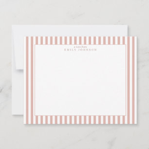 Blush Striped Note Card
