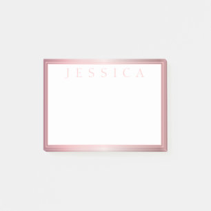 Blush & Subtle Rose Ombre Your Name Post-it Notes
