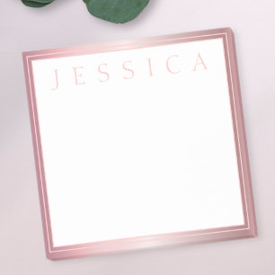 Blush & Subtle Rose Ombre Your Name Post-it Notes