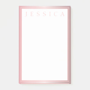 Blush & Subtle Rose Ombre Your Name Post-it Notes