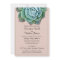 Blush Succulent Wedding Invitation