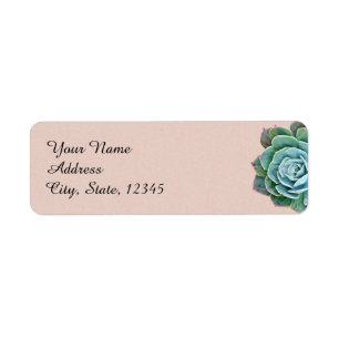 Blush Succulent Wedding Label