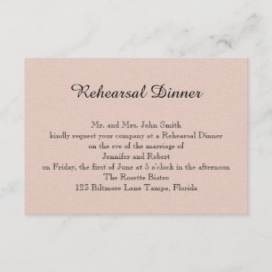 Blush Succulent Wedding Rehearsal Invitation