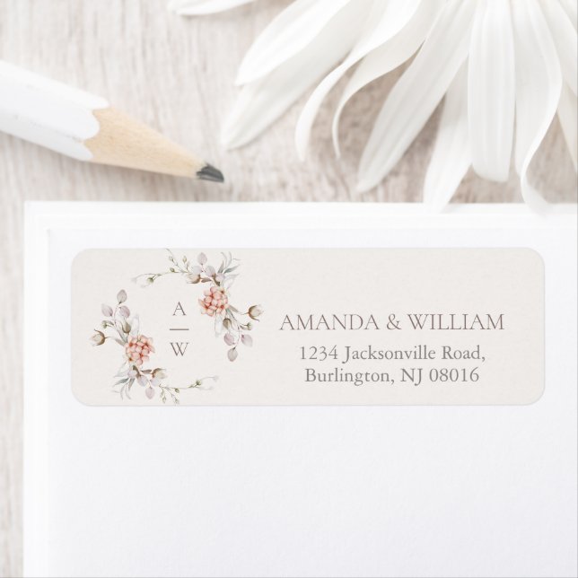 Blush Taupe Floral Monogram (Insitu)