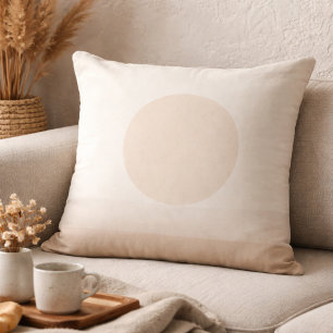 Blush Taupe Sun Glow Throw Pillow