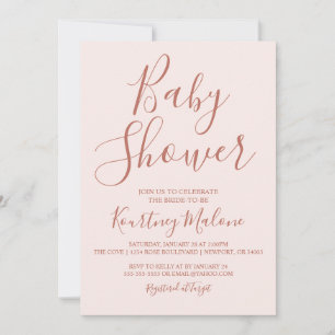 Blush Terracotta Baby Shower Invitation