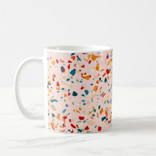 Blush Terrazzo Pink Eclectic Speckles Abstract Coffee Mug