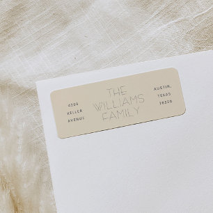 Blush Three Column Modern Return Address Labels