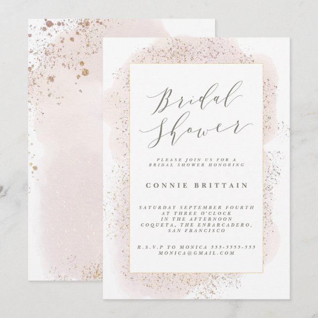 BLUSH TOUCH BRIDAL SHOWER INVITATION (Front/Back)