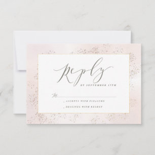 Blush touch reply card