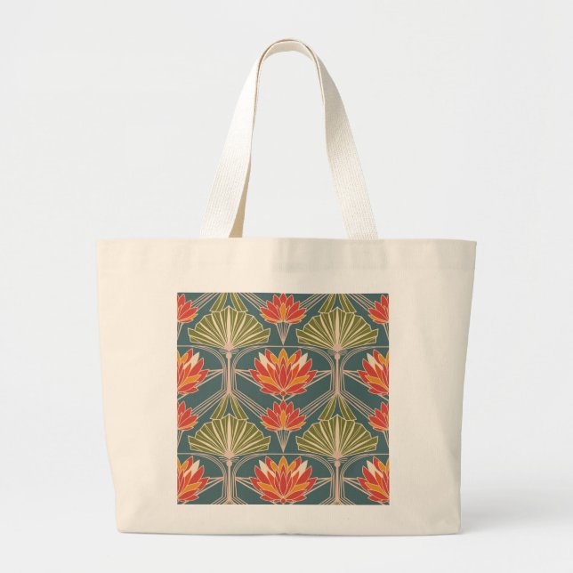 Blush Tropical Art Deco Tote Bag  (Front)