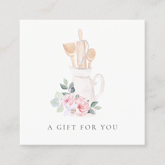 Blush Utensils Catering Floral Gift Certificate (Front)