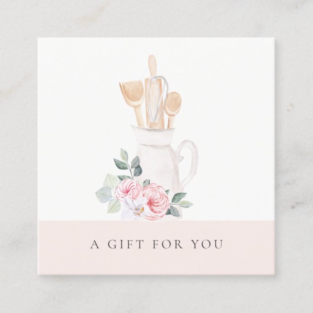 Blush Utensils Catering Floral Gift Certificate (Front)