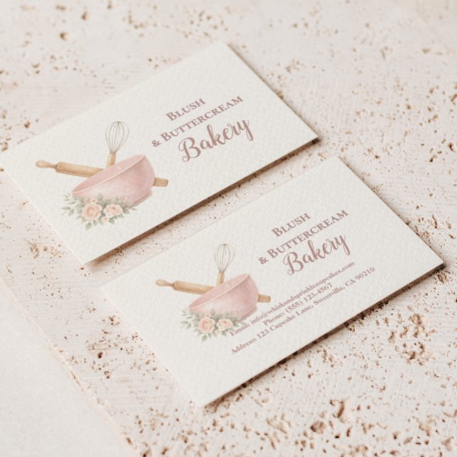 Blush Vintage Patisserie Bakery Business Card (Creator Uploaded)