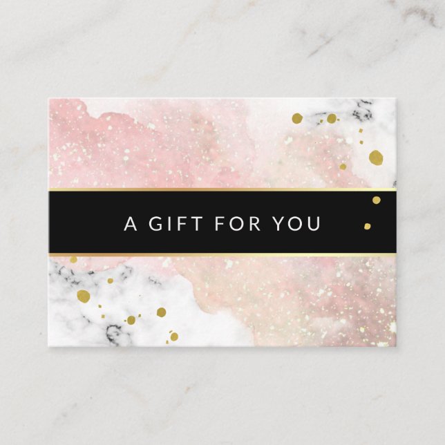 Blush Watercolor and Marble | Gift Certificate (Front)