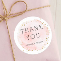 Blush Watercolor Circle Thank You