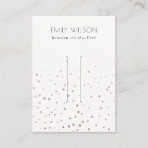 Blush Watercolor Confetti Hair Clip Display Business Card