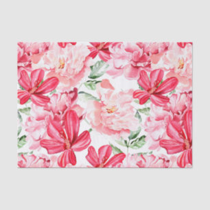 Blush Watercolor Floral Pattern Tissue Paper