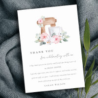 Blush Watercolor Mixer Floral Recipe Bridal Shower