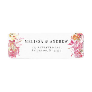 Blush Watercolor Modern Wedding Thank You