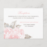 Blush Watercolor Rose Wedding Reception