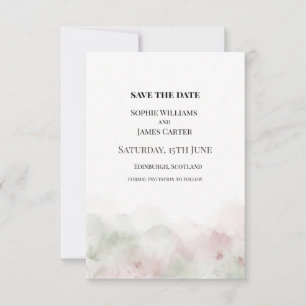 Blush Watercolor Wedding Save The Date