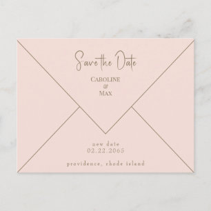 Blush Wedding Save the Date Postcard