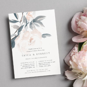 Blush Whisper Rehearsal Dinner Invitation