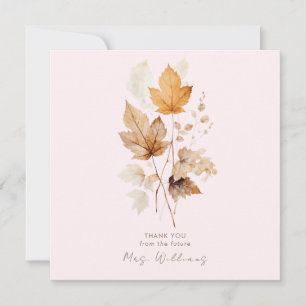 Blush Whispers of Fall Bridal Shower Thank III Invitation