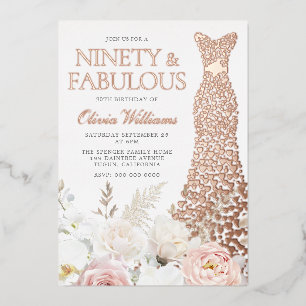 Blush & White 90th Birthday Party Real Rose Gold